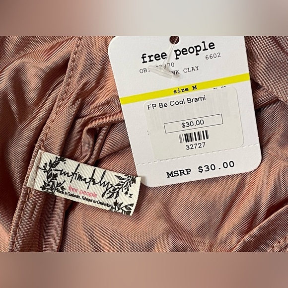 Free People Pink Clay Be Cool Brami Crop Top NWT Medium - Picture 9 of 10